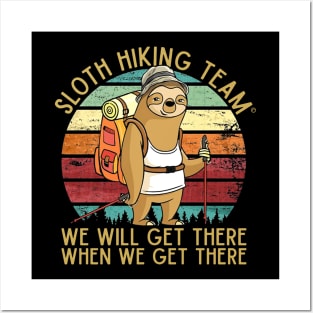 Sloth Hiking Team Posters and Art